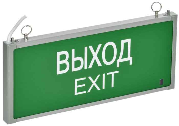 Светильник ДСА 1Вт 2,7Лм IP20 335х145х23 с БАП 1,5ч "ВЫХОД-EXIT" односторонний IEK (РФ)