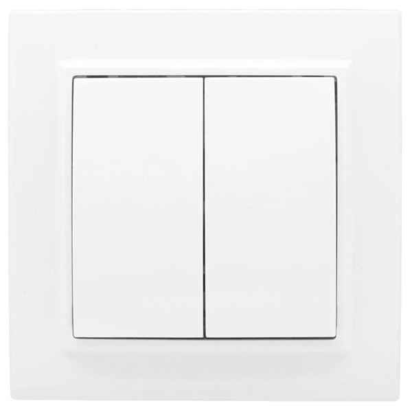 Выключатель скрытой установки 2-кл. в рамке 10А белый IP20 Минск EKF (ИМП)